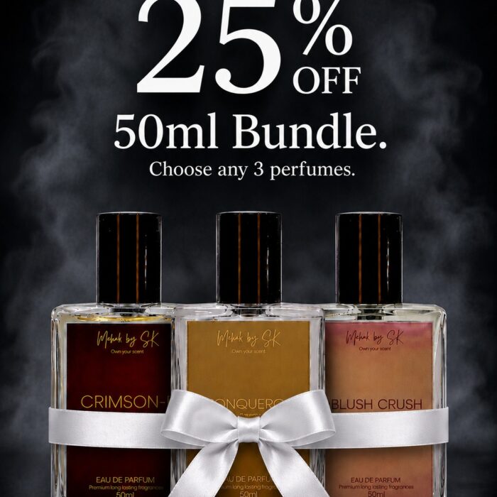 Buy Any 3 x 50ml Perfumes & Save More – Get 25% Off + Free Delivery